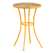 Outdoor Side Table With Tile Mosaic Table Top - Yellow - R&R Furniture Gallery (Fountain Valley, CA)