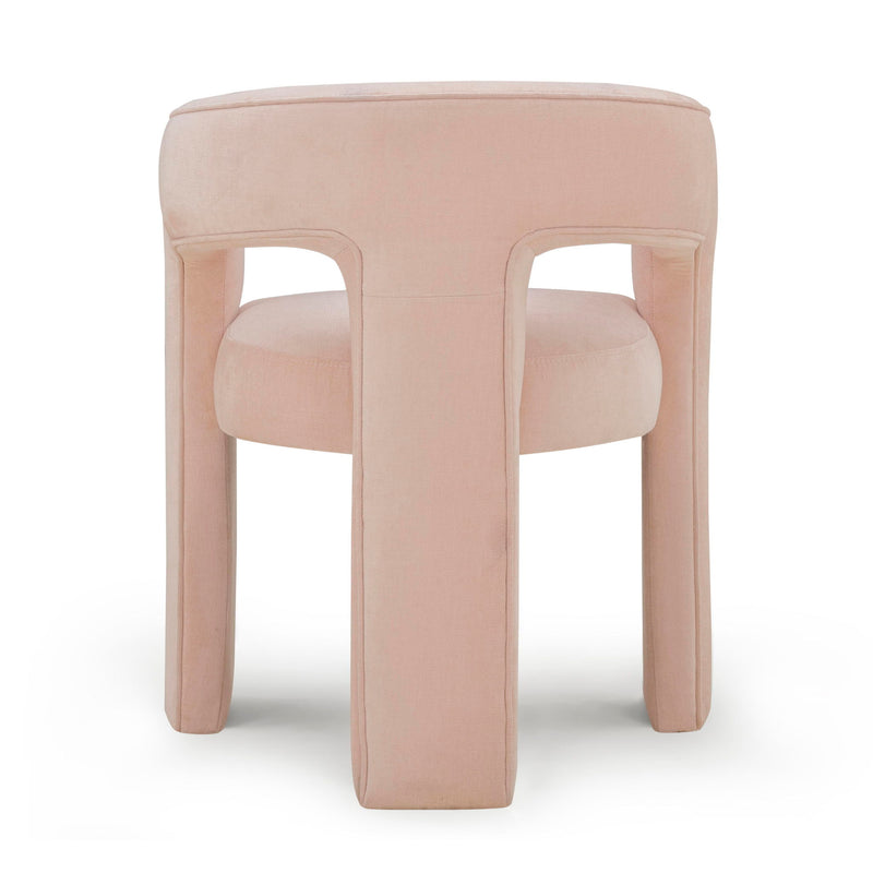 TOV Furniture Malone dining arm chair with wooden legs and upholstered seat, modern design for dining room decor