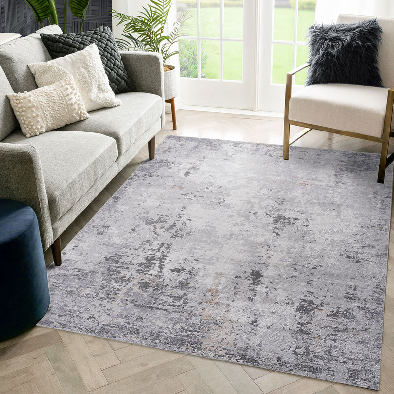 Marfi - 6' X 9' Abstract Area Rug - Ivory / Taupe