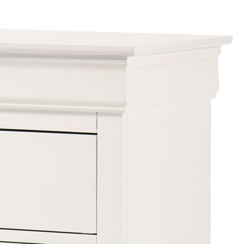 Louis Phillipe accent chest by Glory Furniture featuring elegant wooden design with drawers and decorative details.