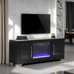 60" TV Stand w/ Fireplace - FM-AC415BK-TV-60
