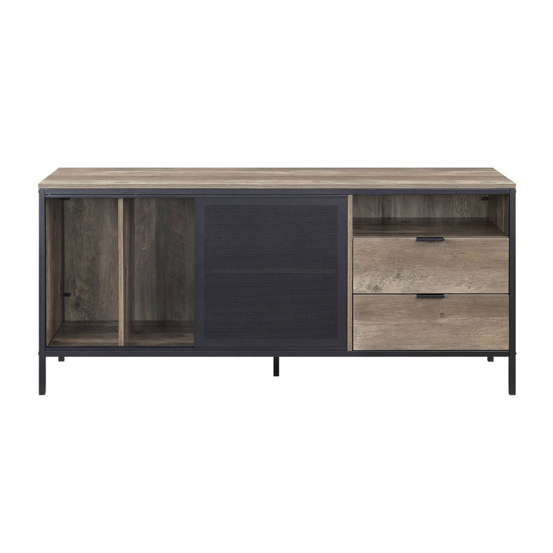 Nantan - 28" TV Stand - Rustic Oak & Black - R&R Furniture Gallery (Fountain Valley, CA)