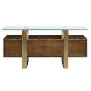 Mabyn - Console Cabinet - Brass & Antique Brown - R&R Furniture Gallery (Fountain Valley, CA)