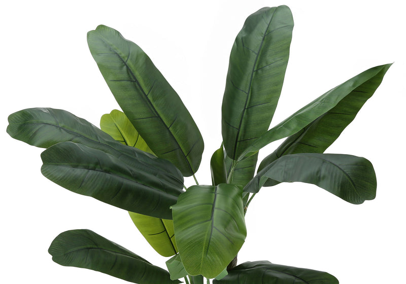 55" Tall, Artificial Plant, Banana Tree, Indoor, Faux, Fake, Floor, Greenery, Potted, Real Touch, Decorative - Green / Black - R&R Furniture Gallery (Fountain Valley, CA)