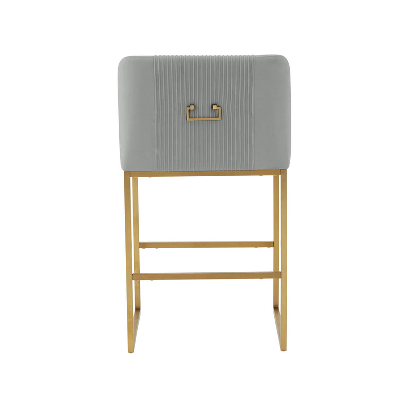 Lisa - Velvet Counter Stool - R&R Furniture Gallery (Fountain Valley, CA)