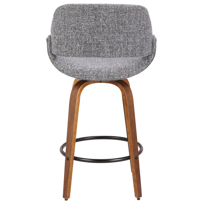 Lumi Source Fabrico mid-century modern counter stool with inviting design, featuring a 24-27 inch height and contemporary style.