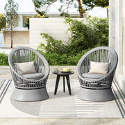 Modern Swivel Wicker Lounge Chair With Round Design - R&R Furniture Gallery (Fountain Valley, CA)