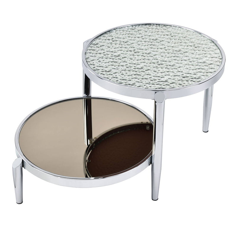 Abbe - Coffee Table - Glass & Chrome - R&R Furniture Gallery (Fountain Valley, CA)