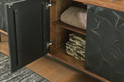 Dorannby - Accent Cabinet - Black / Brown - R&R Furniture Gallery (Fountain Valley, CA)