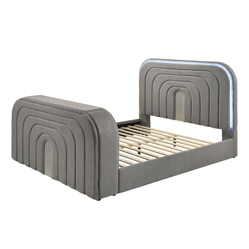 Shelyn - Bed With Led, TV Stand, Fireplace & Bluetooth - R&R Furniture Gallery (Fountain Valley, CA)