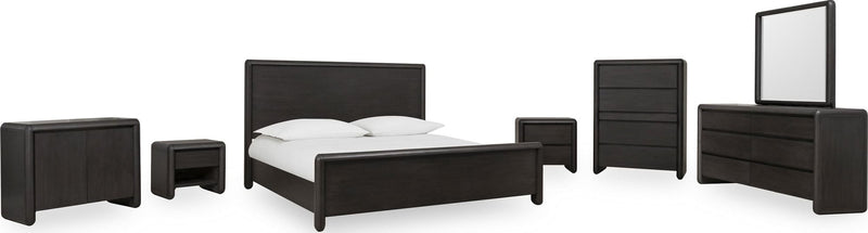 Xolani Two Drawer Acacia Wood Nightstand in Jaguar