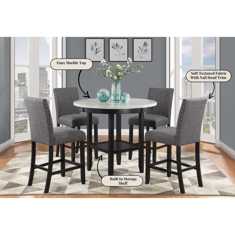 Greta - Bar Table And Bar Stool Set - Antique White - R&R Furniture Gallery (Fountain Valley, CA)
