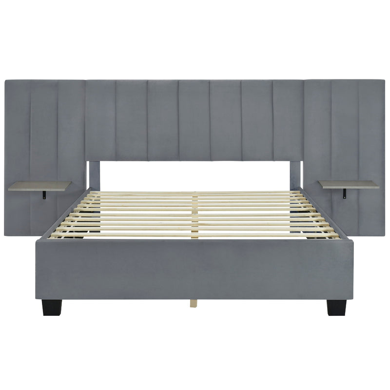 Upholstered Platform Bed With Big Headboard - R&R Furniture Gallery (Fountain Valley, CA)