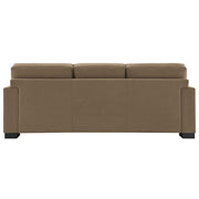 Darya - Sofa With 4 Pillows - Brown Suede Fabric - R&R Furniture Gallery (Fountain Valley, CA)