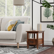 Warm Shaker - Narrow Side Table - Distressed Charcoal Brown - R&R Furniture Gallery (Fountain Valley, CA)