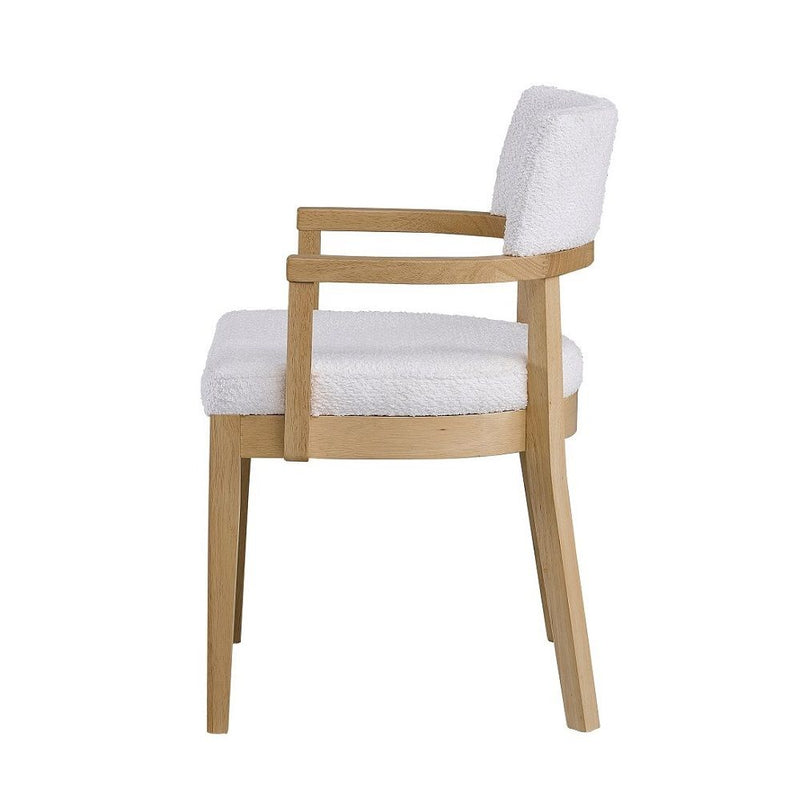 Kasem - Arm Chair (Set of 2) - Gorge Fabric & Oak - R&R Furniture Gallery (Fountain Valley, CA)