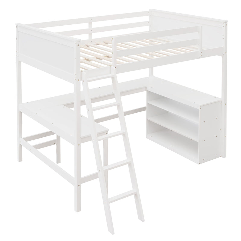 Loft Bed With Shelves With Desk - R&R Furniture Gallery (Fountain Valley, CA)