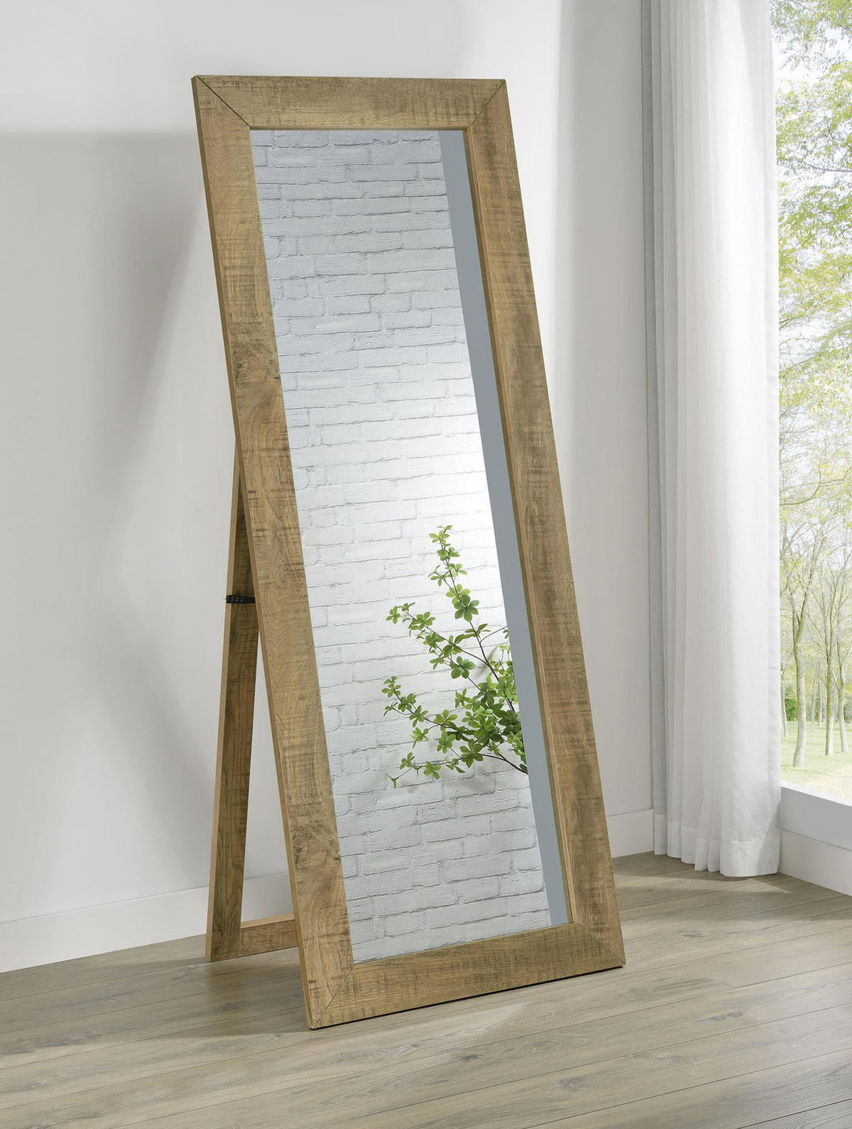 Cadence Tempered Glass Full Length Standing Mirror Mango
