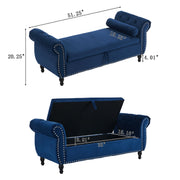 Luxurious Multifunctional Storage Ottoman Bench With Pillow - R&R Furniture Gallery (Fountain Valley, CA)