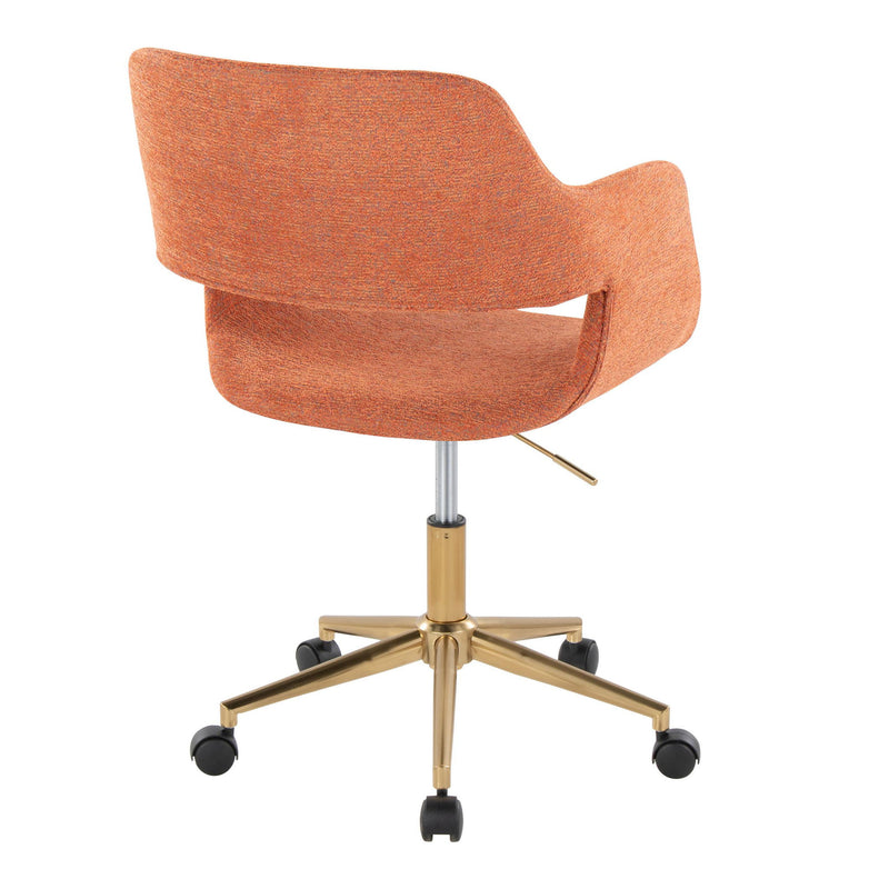 Lumi Source Margarite contemporary desk task chair with a cushioned seat, adjustable height, and modern design.