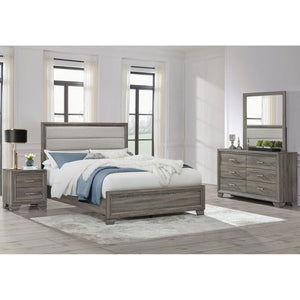 Funston - 4 Piece Queen Bedroom Set With Upholstered Headboard - Oak