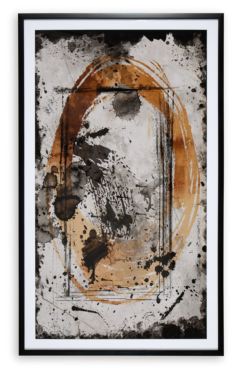 Clefting - Wall Art - Black / Caramel / Tan - R&R Furniture Gallery (Fountain Valley, CA)