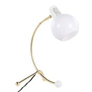 Lumi Source Eileen contemporary gold and white task table lamp with adjustable arm and modern design on a white background.