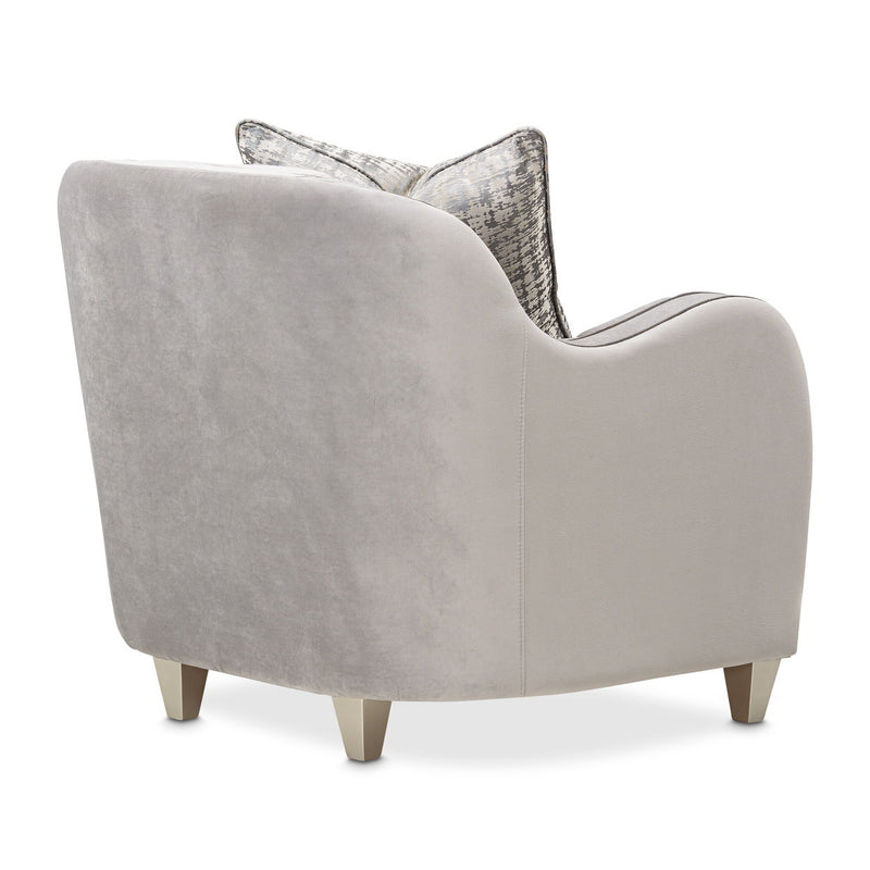 Roxbury Park - Velvet Matching Chair - Steel / Slate - R&R Furniture Gallery (Fountain Valley, CA)