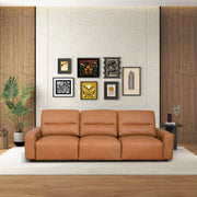 Grant - Triple Power Convertible Sofa - Cognac - R&R Furniture Gallery (Fountain Valley, CA)