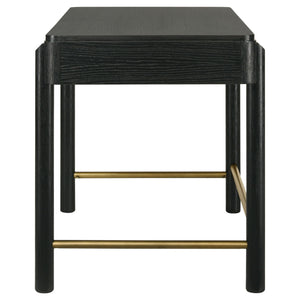 Anser - 2 Drawer Vanity Desk Makeup Table Rounded Design - Black