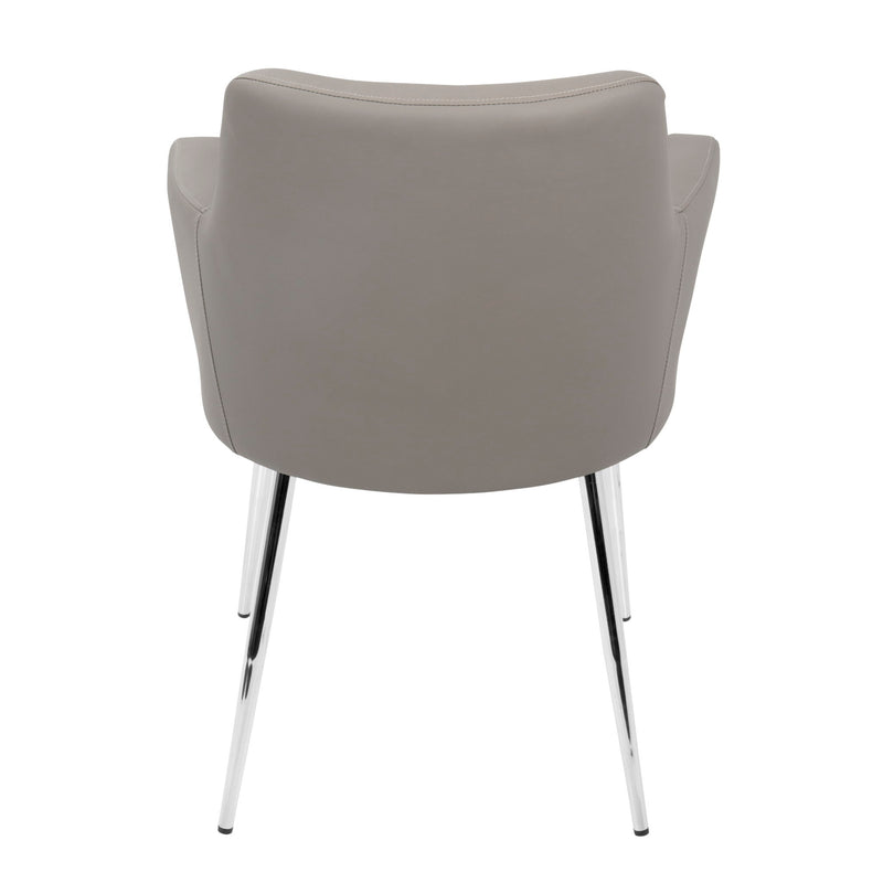 Pair of Lumi Source Andrew contemporary dining chairs in a modern design, set of two with sleek, stylish seating for dining rooms.