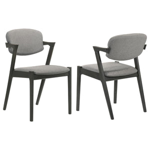 Modern Dining Chair And Zigzag Arm Design (Set of 2)