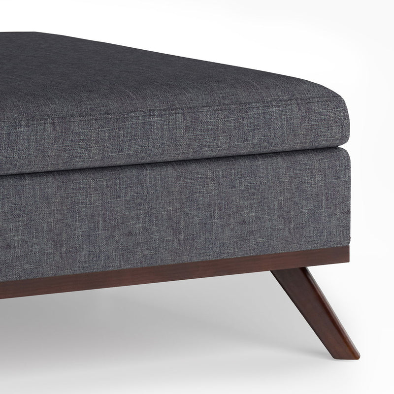 Owen - Square Coffee Table Storage Ottoman - Slate Gray - R&R Furniture Gallery (Fountain Valley, CA)