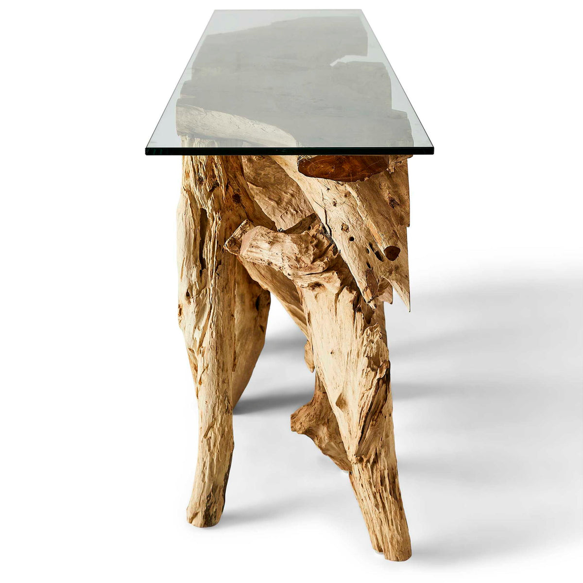 Center Root - 74" x 17" Console Table - Brown
