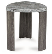 Surmour - Triangle End Table - Gray / Brown - R&R Furniture Gallery (Fountain Valley, CA)
