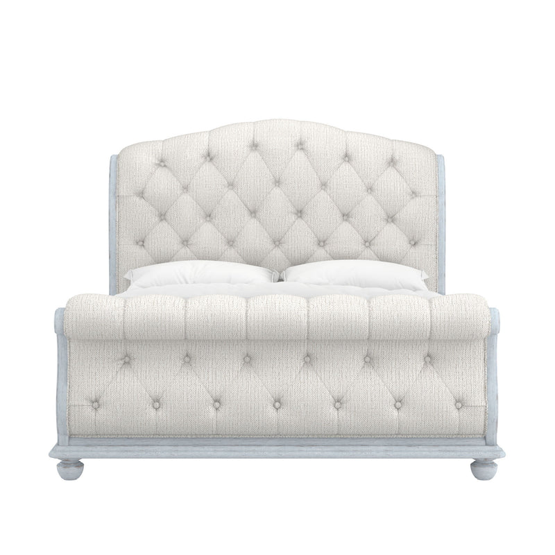 Summer Creak King Uph Sleigh Bed-Blue