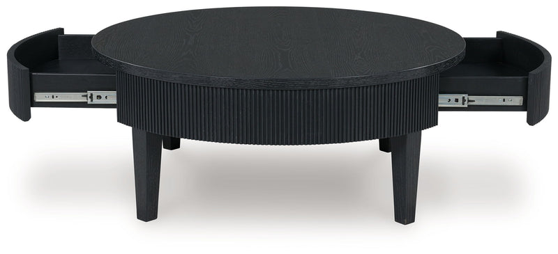 Marstream - Round Cocktail Table - Black - R&R Furniture Gallery (Fountain Valley, CA)
