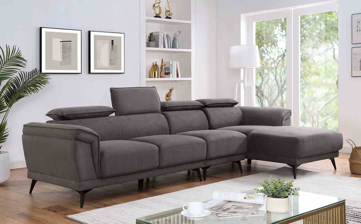 Napanee - Sectional w/ Armless Chair, Dark Gray