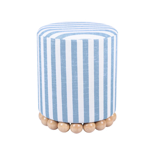 Dex - Striped Linen Ottoman - R&R Furniture Gallery (Fountain Valley, CA)