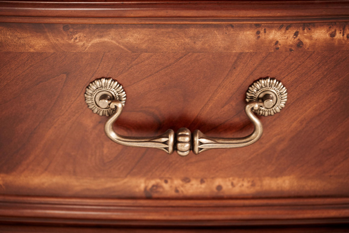 Cortina - Leather Bedside Bench - Honey Walnut