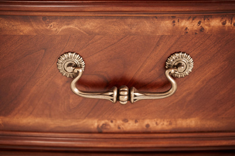Cortina - Leather Bedside Bench - Honey Walnut - R&R Furniture Gallery (Fountain Valley, CA)