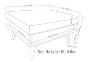 Owen - Square Coffee Table Storage Ottoman - Distressed Black - R&R Furniture Gallery (Fountain Valley, CA)
