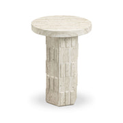 Asta - Concrete Indoor/Outdoor Side Table - Travertine - R&R Furniture Gallery (Fountain Valley, CA)