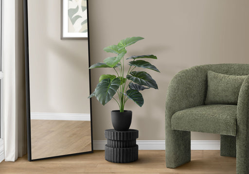 24" Tall, Artificial Plant, Alocasia, Indoor, Faux, Fake, Table, Greenery, Potted, Real Touch, Decorative - Green / Black - R&R Furniture Gallery (Fountain Valley, CA)