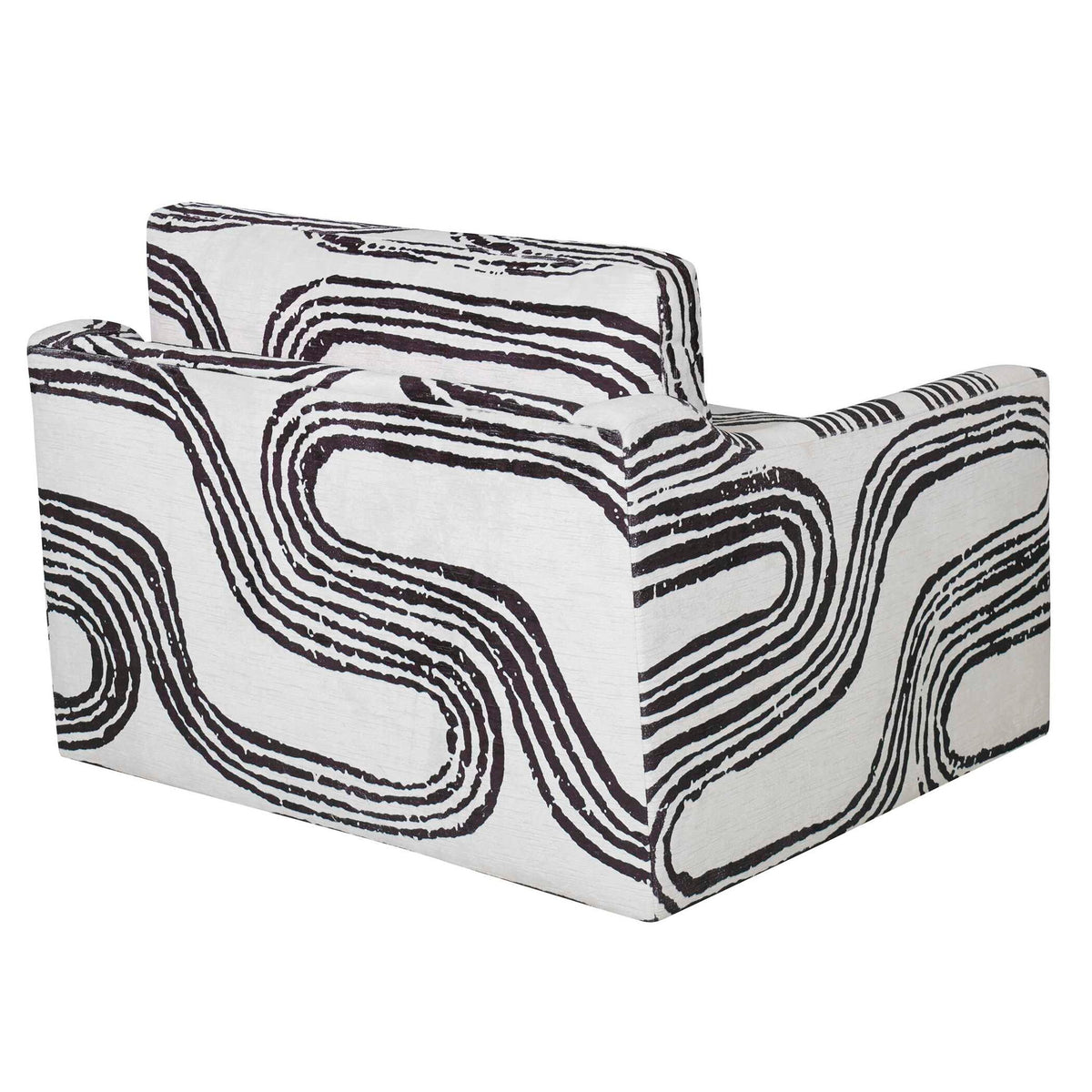 Daytona - Swivel Chair-And-A-Half - Black / White