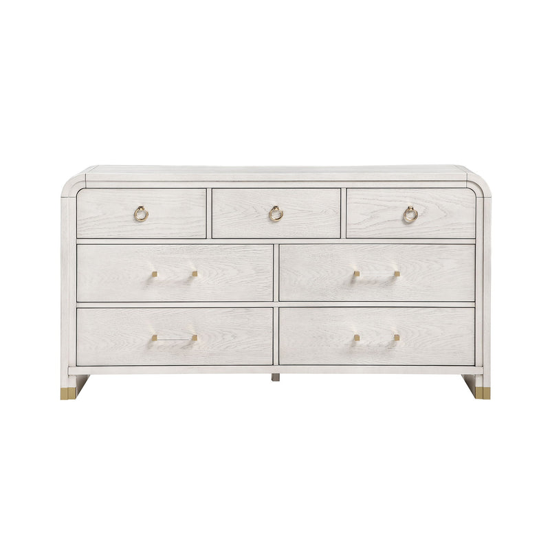 Malco - Dresser With Gold Detailing - Oak - R&R Furniture Gallery (Fountain Valley, CA)