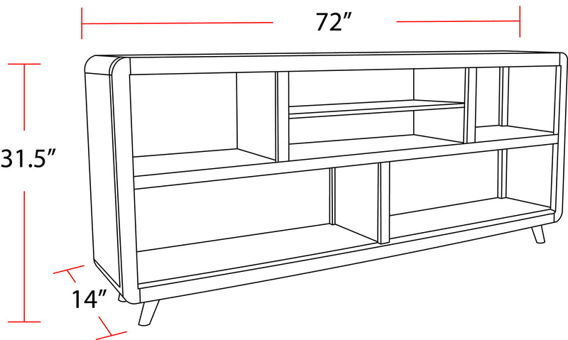 Escape - Open Multi-Purpose Console - Glazed Natural Oak - R&R Furniture Gallery (Fountain Valley, CA)