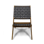 Solidago - Outdoor And Strapping Belt Folding Chairs, (Set of 2) - Black / Brown - R&R Furniture Gallery (Fountain Valley, CA)