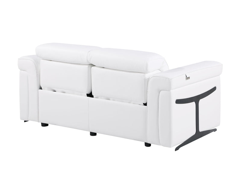 1126 - Top Grain Power Reclining Italian Leather Loveseat - R&R Furniture Gallery (Fountain Valley, CA)