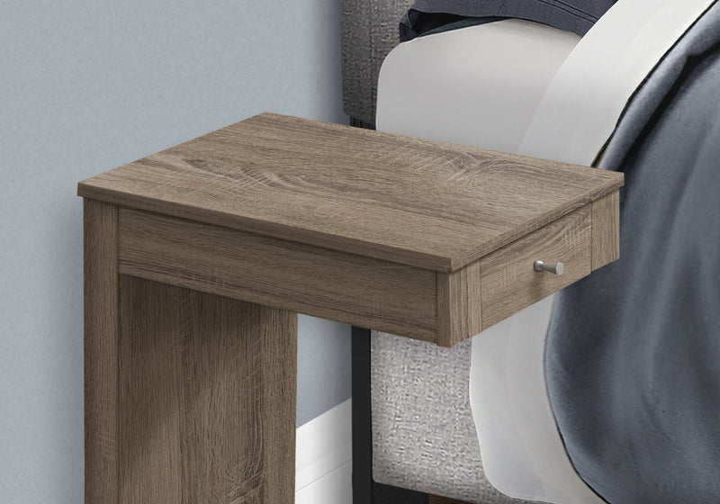 Accent Table, C - Shaped Contemporary & Modern - Taupe - R&R Furniture Gallery (Fountain Valley, CA)